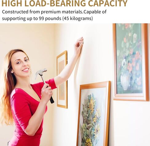 Picture Hanging Assortment Kit, 330PCS Picture Hanging Kit, Picture Hangers, Picture Hanging Hooks, with Sawtooth, Screw Eyes, D Rings, Nails, Screws, Steel Wire,10-100lb Frame Hanging Hardware in Kuwait