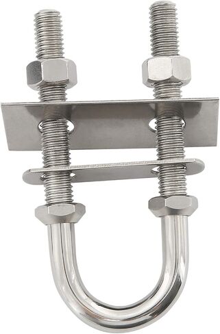 NovelBee 2-Pack of Stainless Steel Bow Stern Eye Tie Down U Bolt with Nuts and Washers,Stock Dia.1/2" (Length:4-3/4") in Saudi Arabia