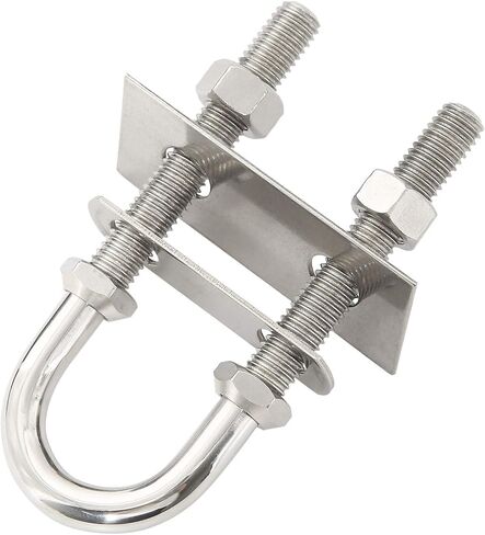 NovelBee 2-Pack of Stainless Steel Bow Stern Eye Tie Down U Bolt with Nuts and Washers,Stock Dia.1/2" (Length:4-3/4") in Saudi Arabia