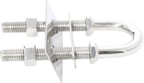 NovelBee 2-Pack of Stainless Steel Bow Stern Eye Tie Down U Bolt with Nuts and Washers,Stock Dia.1/2" (Length:4-3/4") in Saudi Arabia