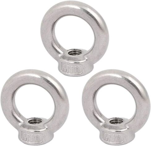Sydien 3 قطعة M10x1.5mm 304 الفولاذ المقاوم للصدأ أنثى موضوع حلقة رفع صواميل العين in Kuwait