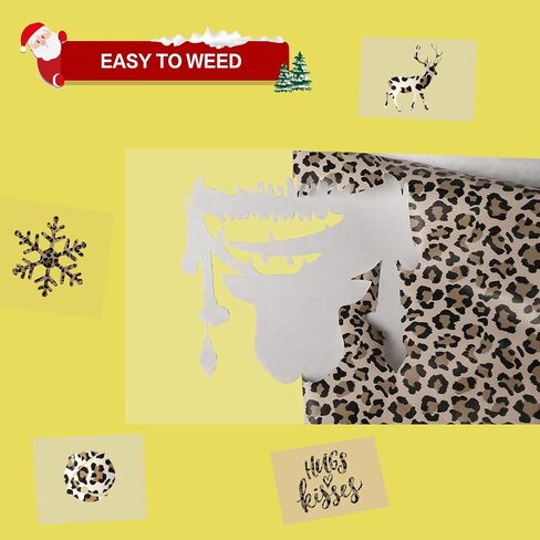 HTVRONT Christmas HTV Heat Transfer Vinyl - 2 Rolls 10" x 5ft Buffalo Plaid Christmas HTV Vinyl Bundle, Red Black and Black White Plaid Iron on Vinyl for Cricut and Christmas Decorations in Saudi Arabia