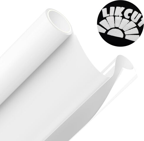 نقل الحرارة من الفينيل الأبيض المنتفخ، 25.4 سم × 3 أقدام من الفينيل الأبيض المنتفخ، لفافة فينيل نقل الحرارة ثلاثية الأبعاد للقمصان التي تصنعها بنفسك، HTV منتفخ أبيض متوافق مع آلة Cricut أو الضغط الحراري، سهل القطع والأعشاب in Kuwait