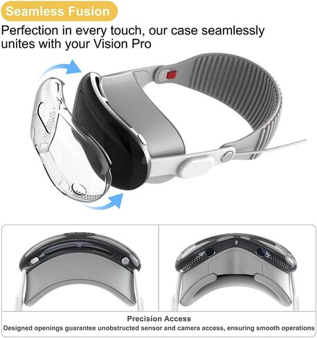 Protective Cover for Apple Vision Pro Case, Vision Pro Protective Cover Compatible with Apple Vision Pro VR Glasses, TPU Case Provides Superior Protection Against Scratches in Kuwait