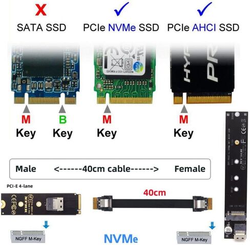 chenyang M.2 22x30mm to 22x80mm NVME M-Key NGFF Extension SSD Upgrade Adapter Compatible with ROG Ally Gaming in Kuwait
