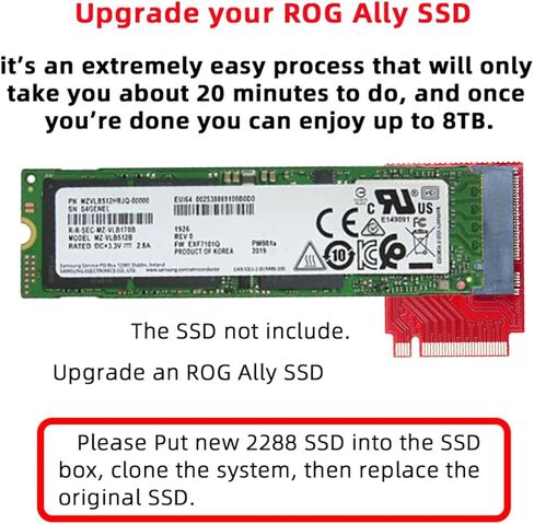chenyang M.2 2242 to 2280mm NVME M-Key SSD Upgrade Extension Adapter Compatible with Legion Go Game Boy in Kuwait