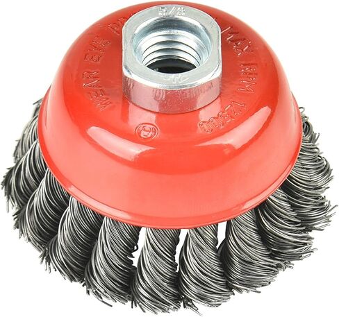 ET018 3 inch Wire Wheel Brush,Twisted Knotted Cup Brush for Grinders,Rust Removal,Heavy Cleaning Rust,Stripping and Abrasive, for Angle Grinder, 2 Pack in Kuwait