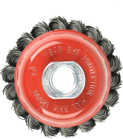 ET018 3 inch Wire Wheel Brush,Twisted Knotted Cup Brush for Grinders,Rust Removal,Heavy Cleaning Rust,Stripping and Abrasive, for Angle Grinder, 2 Pack in Kuwait