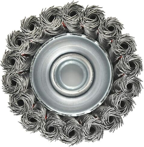 ET018 3 inch Wire Wheel Brush,Twisted Knotted Cup Brush for Grinders,Rust Removal,Heavy Cleaning Rust,Stripping and Abrasive, for Angle Grinder, 2 Pack in Kuwait