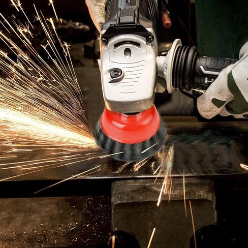 ET018 3 inch Wire Wheel Brush,Twisted Knotted Cup Brush for Grinders,Rust Removal,Heavy Cleaning Rust,Stripping and Abrasive, for Angle Grinder, 2 Pack in Kuwait