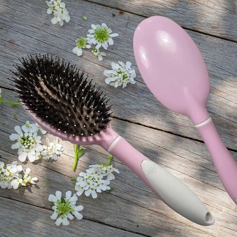 Mane & Tail Horse Grooming Brush, Natural Bristles & Nylon Pins, Detangles & Conditions Thick, Curly or Fine Equine Hair in Saudi Arabia