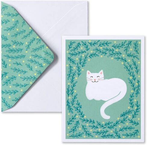 بطاقات ملاحظات فارغة في صندوق وافي - 10 بطاقات ملاحظات لجميع المناسبات - تصميم محبوب للقطط in Kuwait