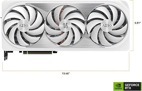 GIGABYTE GV-N4090AERO OC-24GD GeForce RTX 4090 AERO OC 24G Graphics Card, 3X WINDFORCE Fans, 24GB 384-bit GDDR6X, Video Card in Saudi Arabia