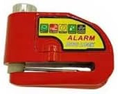Motorcycle Alarm Disc Brake Lock, Motorcycle Locks Anti Theft Security Wheel Disc Lock Waterproof 110dB Alarm Sound with 5ft Reminder Cable Keys and Carry Pouch for Motorbike Bike Scooter in Saudi Arabia