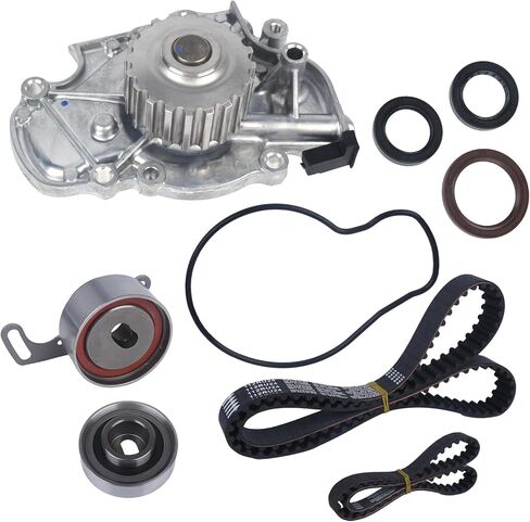 مجموعة حزام التوقيت التلقائي مع مضخة مياه متوافقة مع Honda Accord 1994-2002/ Odyssey 1998، Acura CL 1997-1999، Isuzu Oasis 1998-1999 2.2L 2.3L L4 SOHC 16V محرك F22B1 F23A1 F23A4 F23A5 F23A7 in Saudi Arabia