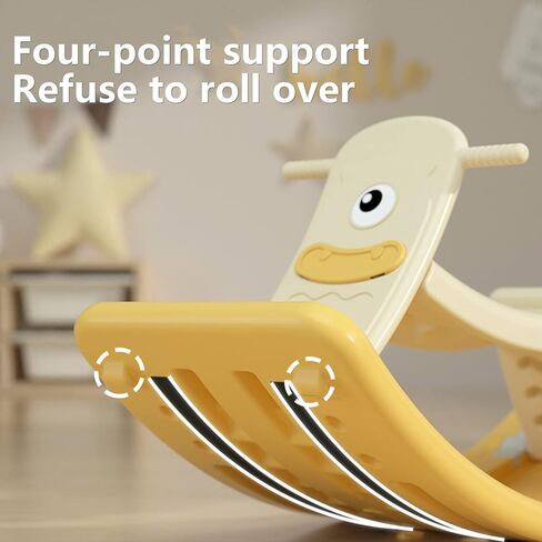 Children's Balance Rocking Board Convertible to Rocking Horse Sturdy Plastic Montessori Toys Suitable for Children's Yoga Stimulates the vestibular system Maximum load-bearing 150LB (Green) in Kuwait