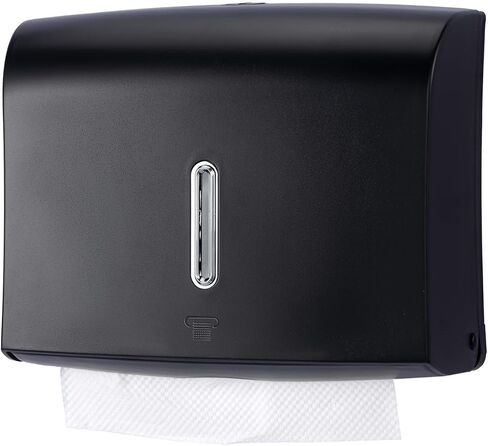 Little World Paper Towel Dispenser Wall Mount - Touchless Paper Towel Dispenser Multifold Paper Towel Dispenser Large Capacity Commercial Wall Paper Towel holder for Bathroom Kitchen Black in Saudi Arabia