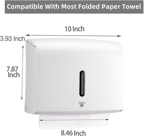 Little World Paper Towel Dispenser Wall Mount - Touchless Paper Towel Dispenser Multifold Paper Towel Dispenser Large Capacity Commercial Wall Paper Towel holder for Bathroom Kitchen Black in Saudi Arabia