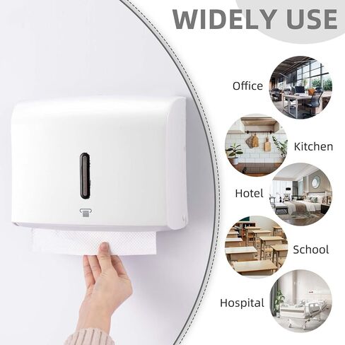 Little World Paper Towel Dispenser Wall Mount - Touchless Paper Towel Dispenser Multifold Paper Towel Dispenser Large Capacity Commercial Wall Paper Towel holder for Bathroom Kitchen Black in Saudi Arabia