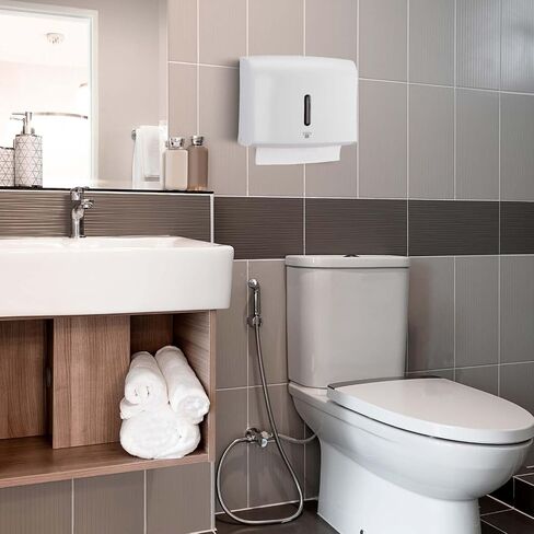 Little World Paper Towel Dispenser Wall Mount - Touchless Paper Towel Dispenser Multifold Paper Towel Dispenser Large Capacity Commercial Wall Paper Towel holder for Bathroom Kitchen Black in Saudi Arabia