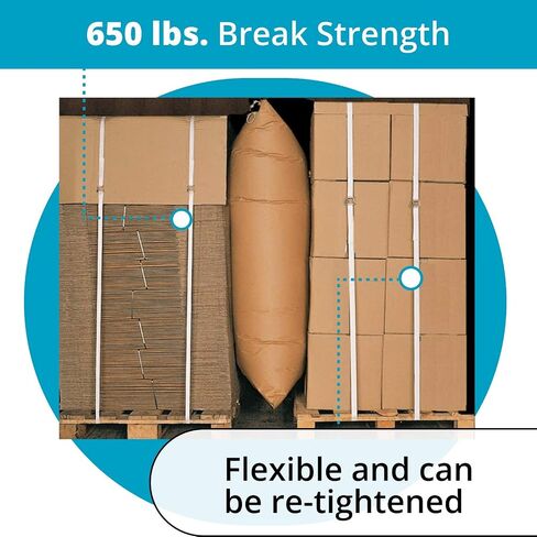 IDL Packaging Portable 1/2" x 1500' Woven Cord Strapping Kit, 650 lbs Break Strength - Complete Packaging Poly Strapping Solution - Enough Strapping and Seals for 500 Uses Before Refill in Saudi Arabia