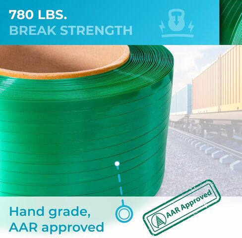 IDL Packaging Refill for 5/8" Polyester (PET) Strapping Kits for Packaging Strapping - 5/8" x 4000' Polyester Strapping Coil of 16" x 6" Core Size and 1000 of 5/8" Open Serrated Seals in Saudi Arabia