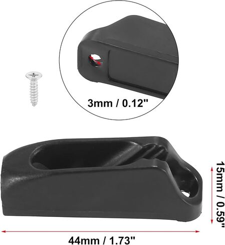 X AUTOHAUX 6pcs Canoe Kayak Cord Lock Cleat Kayak Cleat Quick Grip Self Lock Rope Cord Tensioner in Saudi Arabia