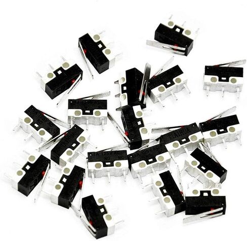 DAOKI 20 قطعة التبديل الجزئي التيار المتناوب 1A 125 فولت 3Pin SPDT NO + NC المفصلي رافعة لحظة دفع زر مايكرو الحد التبديل لاردوينو in Saudi Arabia