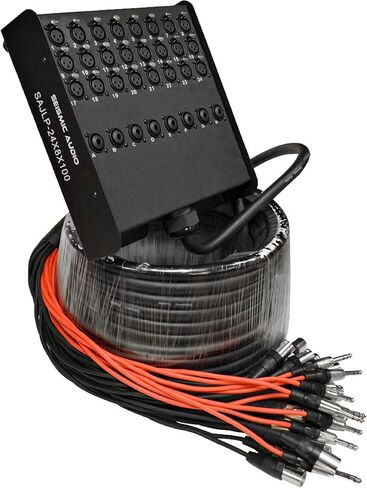 Seismic Audio - XLR Low Profile Snake Cable with 4 TRS Returns - Circuit Board Snake for Recording, Stage, Studio PA DJ use (100 Feet - 16 Channel - 4 TRS) in Saudi Arabia