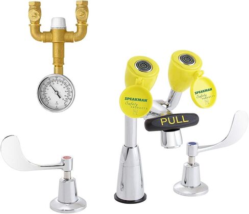 Speakman Eyesaver SEF-1800-8 صنبور غسيل العين مع 8 بوصة. صنبور، كروم مصقول in Kuwait