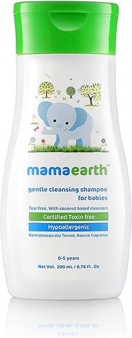 Mamaearth Baby Gentle Cleansing Shampoo | Natural Coconut-Based Formula for Delicate Scalp Skin | Tear-Free & Nourishing | No SLS & Paraben | 6.76 Fl Oz (200 ml) in Saudi Arabia