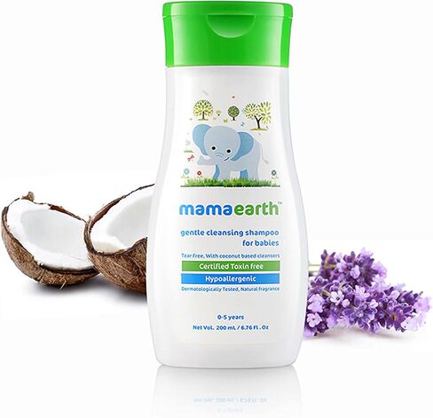 Mamaearth Baby Gentle Cleansing Shampoo | Natural Coconut-Based Formula for Delicate Scalp Skin | Tear-Free & Nourishing | No SLS & Paraben | 6.76 Fl Oz (200 ml) in Saudi Arabia