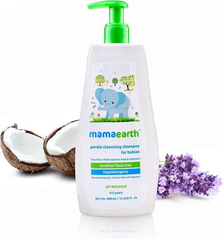 Mamaearth Baby Gentle Cleansing Shampoo | Natural Coconut-Based Formula for Delicate Scalp Skin | Tear-Free & Nourishing | No SLS & Paraben | 6.76 Fl Oz (200 ml) in Saudi Arabia