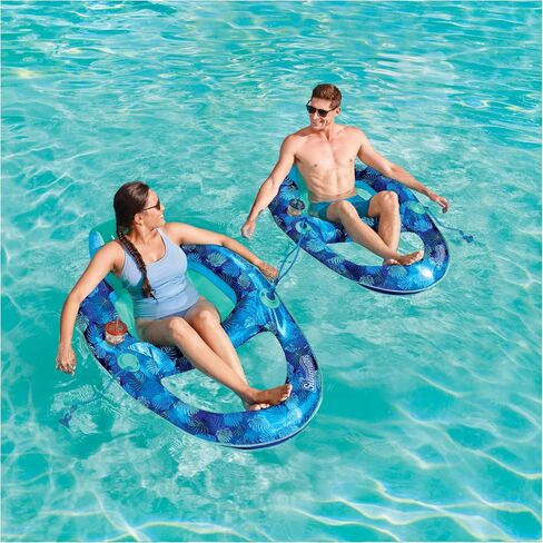Swimways Elite Spring Float Hammock Pool Lounger, Inflatable Pool Floats Adult with Fast Inflation, Pool Hammock for Adults up to 250 lbs in Saudi Arabia