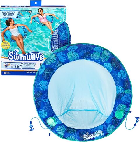 Swimways Elite Spring Float Hammock Pool Lounger, Inflatable Pool Floats Adult with Fast Inflation, Pool Hammock for Adults up to 250 lbs in Saudi Arabia