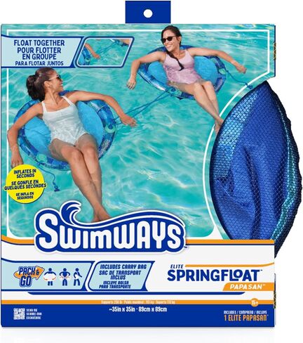 Swimways Elite Spring Float Hammock Pool Lounger, Inflatable Pool Floats Adult with Fast Inflation, Pool Hammock for Adults up to 250 lbs in Saudi Arabia