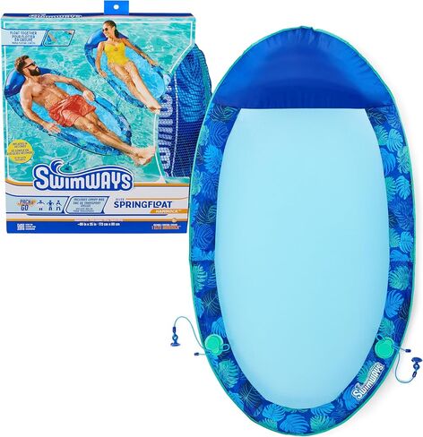 Swimways Elite Spring Float Hammock Pool Lounger, Inflatable Pool Floats Adult with Fast Inflation, Pool Hammock for Adults up to 250 lbs in Saudi Arabia