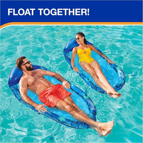 Swimways Elite Spring Float Hammock Pool Lounger, Inflatable Pool Floats Adult with Fast Inflation, Pool Hammock for Adults up to 250 lbs in Saudi Arabia