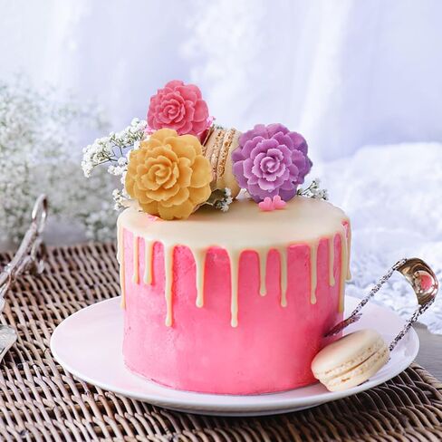 3 قطع عيد الأم فندان سيليكون قالب 3D روز قرنفل سيليكون قالب الأم الطفل الحب شكل قلب صابون فندان قالب الكعكة الراتنج قالب شمعة لحلوى الشوكولاته هدية عيد الأم تزيين الكعكة in Kuwait