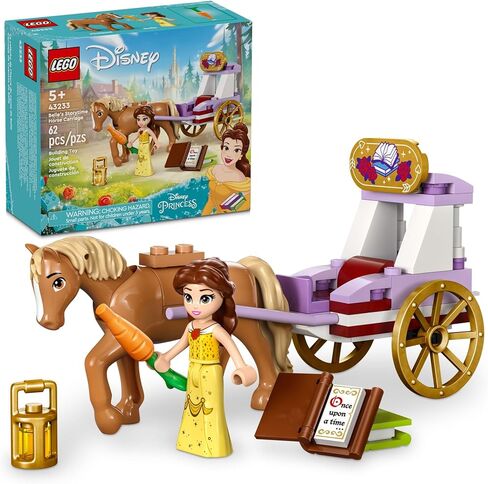 LEGO Disney Princess Belle’s Storytime Horse Carriage and Mini-Doll, Princess Toy for Kids, Disney’s Beauty and The Beast Movie Gift for Girls and Boys Ages 5 and Up, 43233 in Saudi Arabia