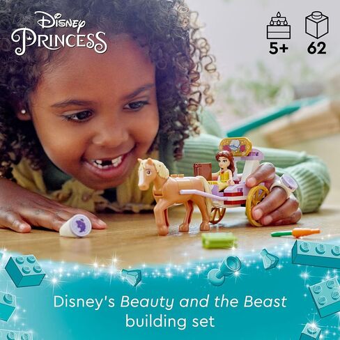 LEGO Disney Princess Belle’s Storytime Horse Carriage and Mini-Doll, Princess Toy for Kids, Disney’s Beauty and The Beast Movie Gift for Girls and Boys Ages 5 and Up, 43233 in Saudi Arabia