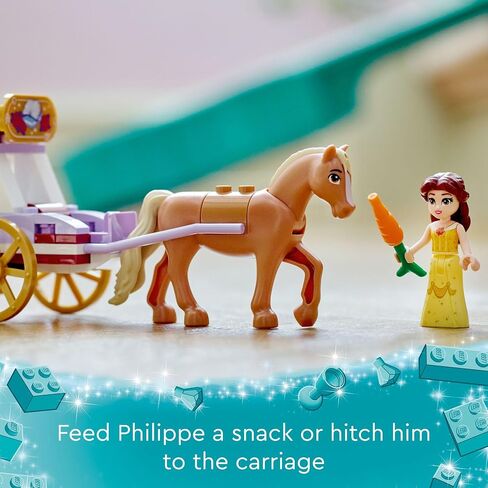 LEGO Disney Princess Belle’s Storytime Horse Carriage and Mini-Doll, Princess Toy for Kids, Disney’s Beauty and The Beast Movie Gift for Girls and Boys Ages 5 and Up, 43233 in Saudi Arabia