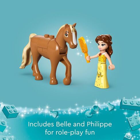 LEGO Disney Princess Belle’s Storytime Horse Carriage and Mini-Doll, Princess Toy for Kids, Disney’s Beauty and The Beast Movie Gift for Girls and Boys Ages 5 and Up, 43233 in Saudi Arabia