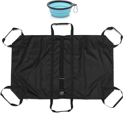 GARMISH Transport Stretcher for Dogs - Animal Emergency Transport Carrier with Buckled Adjustable Safety Strap - Complete with Collapsible Dog Bowl in Saudi Arabia
