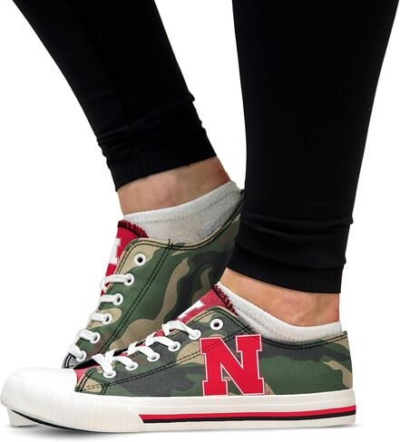 FOCO Nebraska Womens Camo Low Top Canvas Shoe Size 8 in Saudi Arabia