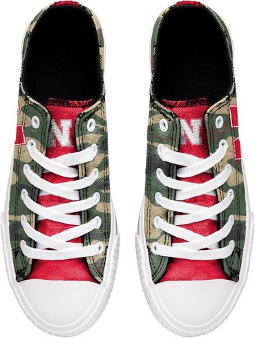 FOCO Nebraska Womens Camo Low Top Canvas Shoe Size 8 in Saudi Arabia
