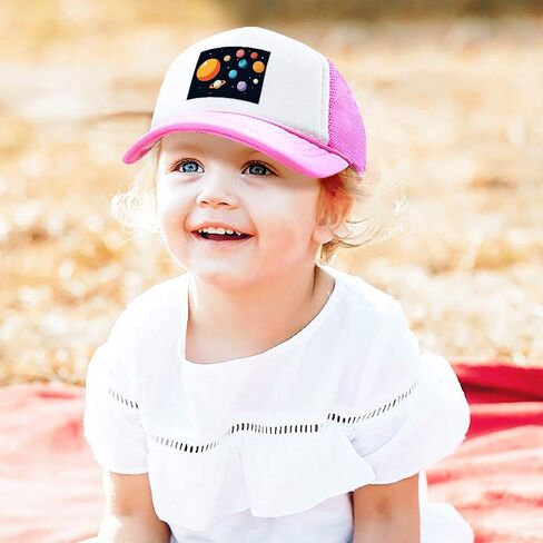 Custom Kids Trucker Hat Our Solar System Planets Funny Humor Boys Caps & Girls in Saudi Arabia