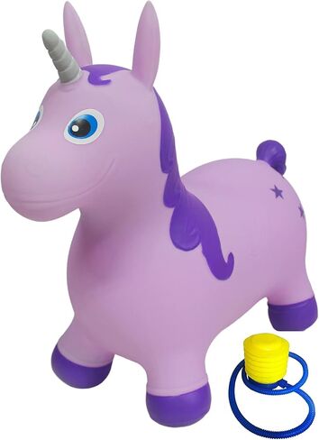 bintiva Children's Horse Hopper,with Free Foot Pump, Exercise Jumping Animal, Bouncy Horsey for Children, Fun Space Hopper for Core Strengthening (Purple Horse, Regular) in Saudi Arabia