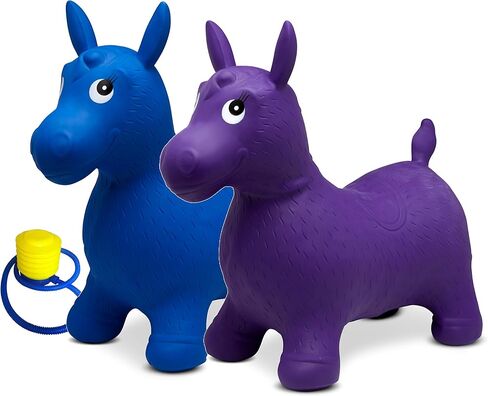 bintiva Children's Horse Hopper,with Free Foot Pump, Exercise Jumping Animal, Bouncy Horsey for Children, Fun Space Hopper for Core Strengthening (Purple Horse, Regular) in Saudi Arabia