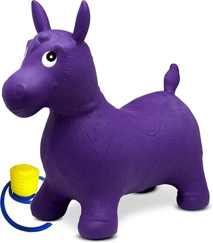 bintiva Children's Horse Hopper,with Free Foot Pump, Exercise Jumping Animal, Bouncy Horsey for Children, Fun Space Hopper for Core Strengthening (Purple Horse, Regular) in Saudi Arabia